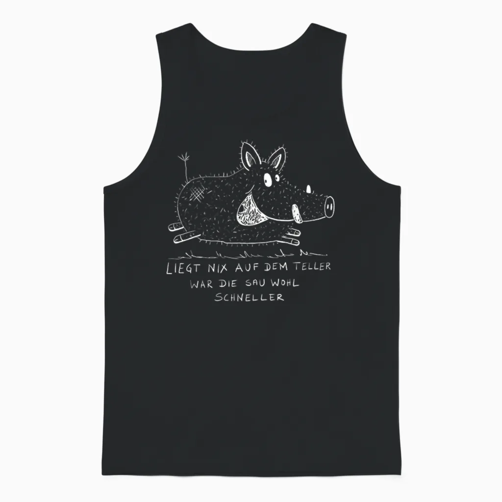 Wild Boar Saying I Treibhagd Wildsau I Hunter Fun Unisex Tank Top in Black