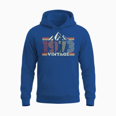 1973 Birthday Mountains Hiking Climbing Unisex Hoodie - Royal