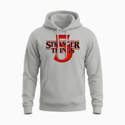Stranger Things Season 5 Black & Red Logo Unisex Hoodie - Ash