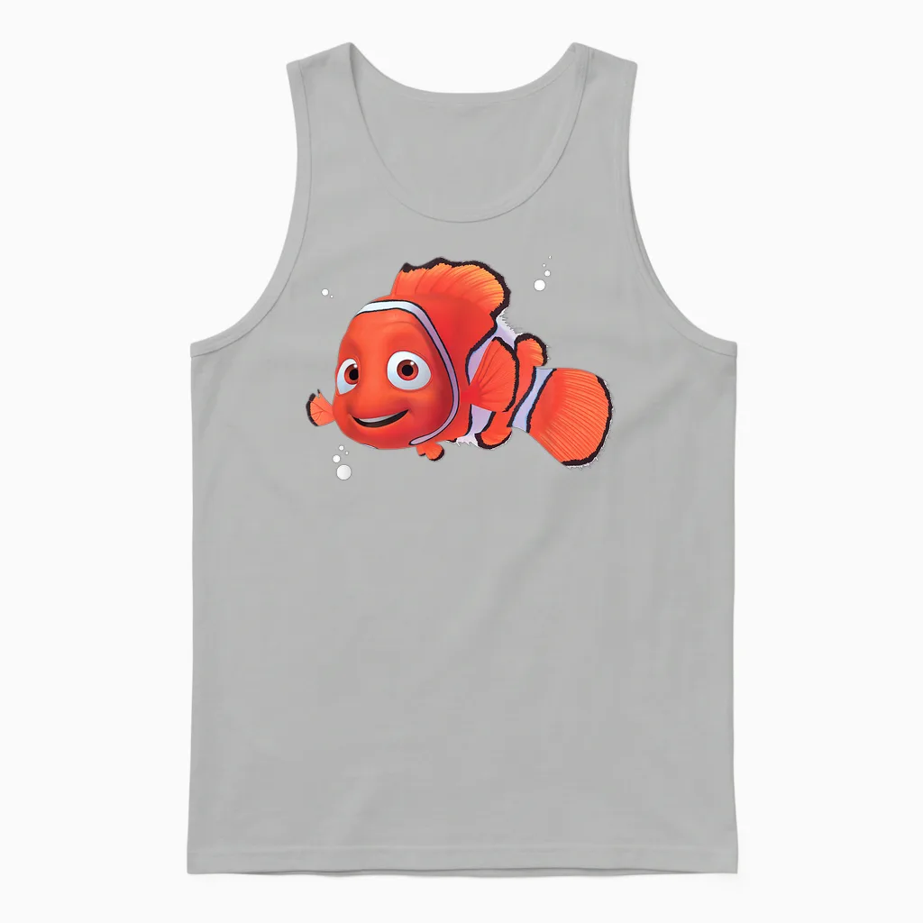 Pixar Finding Nemo Nemo Ocean Unisex Tank Top in Ash
