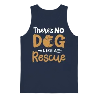 Dog Rescue Dog Lover Lovers Unisex Tank Top - Navy – 1