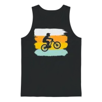 Mountainbike Retro Unisex Tank Top - Black – 1