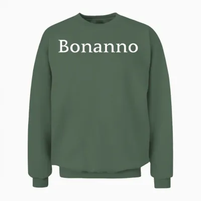 Bonanno Name Text Italia Italian Surname Unisex Sweatshirt - Military Green