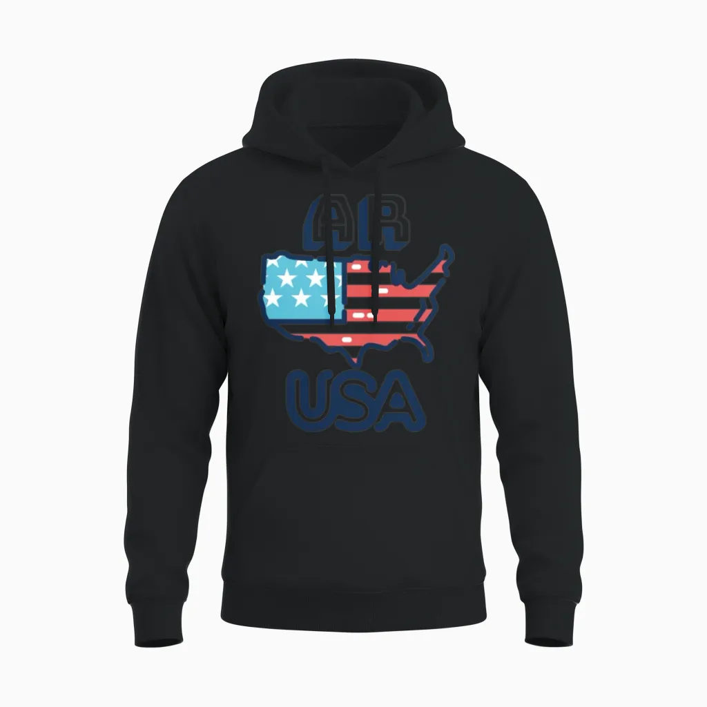 Ar, Usa, Arkansas - Patriotic & 4th of July Unisex Hoodie in Black