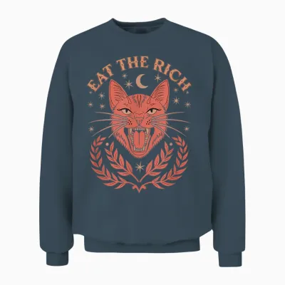 Tax the Rich Eat the Rich Unisex Sweatshirt - Dark Heather