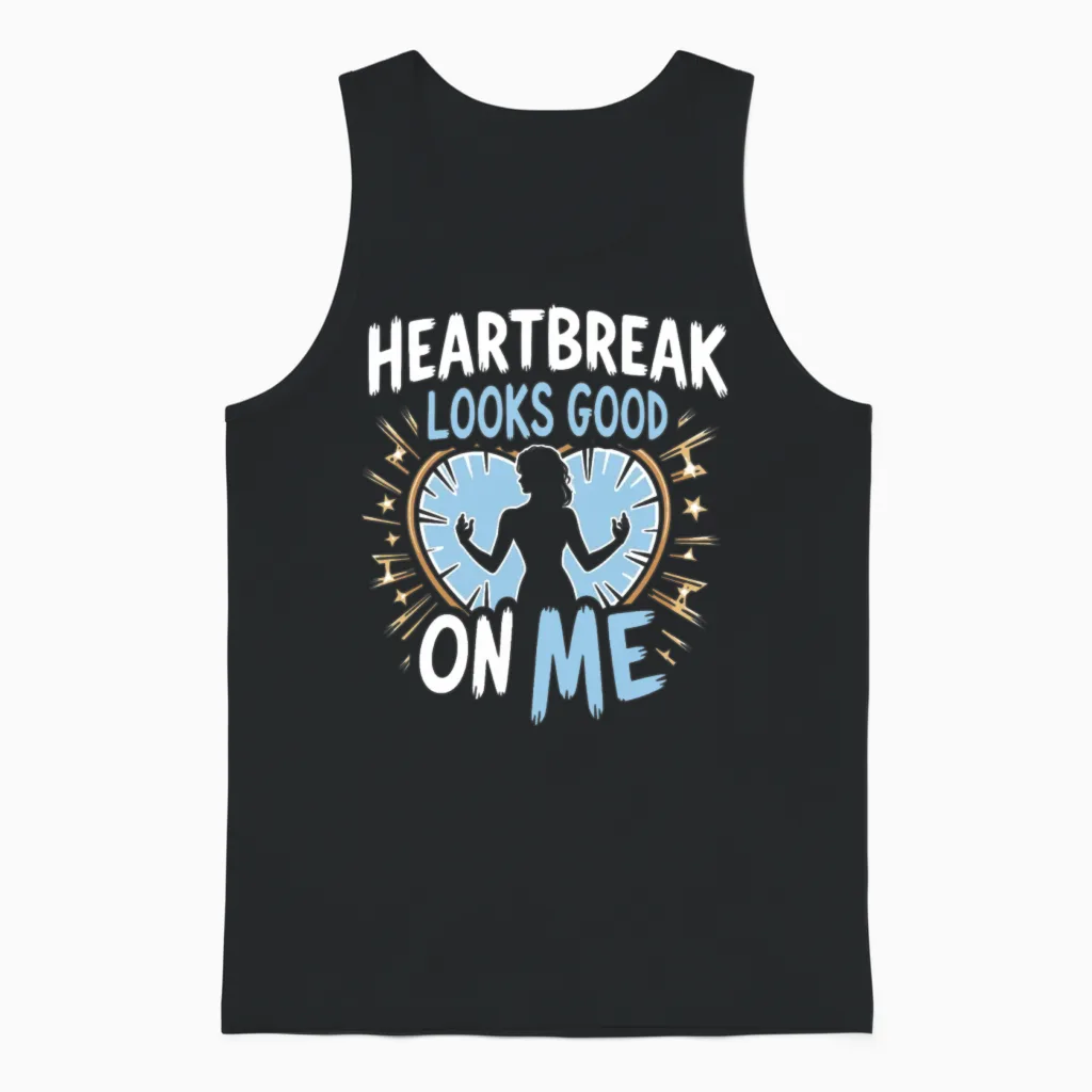 Breakup Empowerment Self-Love Fresh Starts Unisex Tank Top in Black
