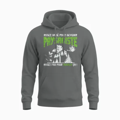 Man Humour Gardener Garden Gardening Landscaping Humor T-Shirt, Black, S Unisex Hoodie - Graphite Heather