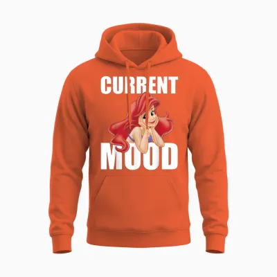 Disney the Little Mermaid Ariel Current Mood Unisex Hoodie - Orange