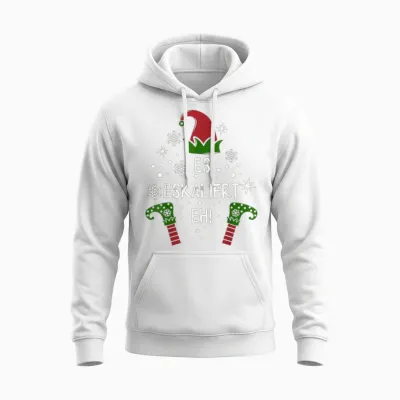 Es Eskaliert Eh! Elfen Familien Partnerlook Weihnachten Unisex Hoodie - White