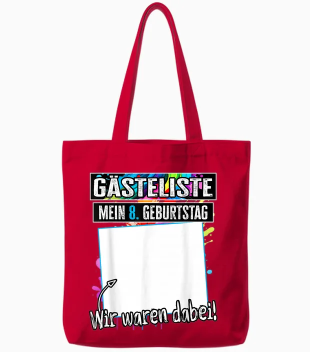 8 Jahre Junge Mädchen - Mein 8 Geburtstag Kindergeburtstag Tote Bags in Red