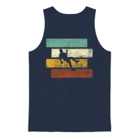 Climbing Retro Unisex Tank Top - Navy – 1