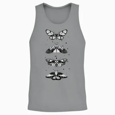 Celestial Moth Collection(white) Unisex Tank Top - Sport Grey
