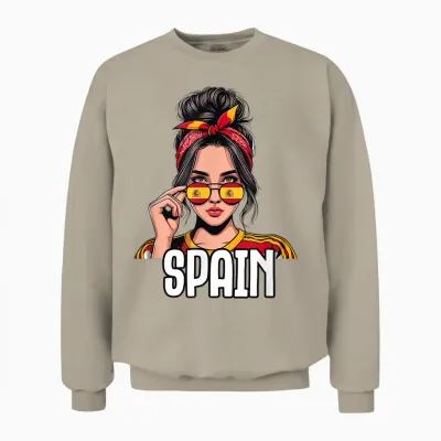 Espagnol Fille Espagne Filles Espana Femmes Unisex Sweatshirt - Sand