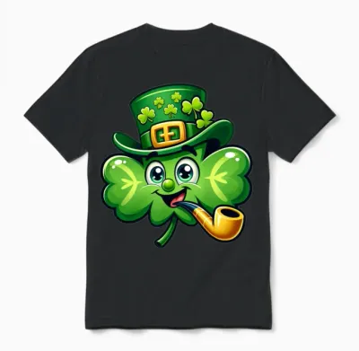 Funny Irish Shamrock Unisex T-Shirt - Black
