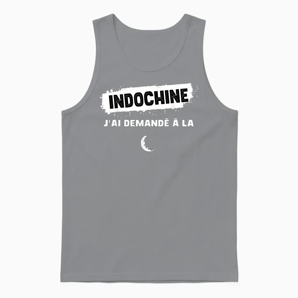 Indochina Moon Man Woman Child T-Shirt, Black, S Unisex Tank Top in Sport Grey