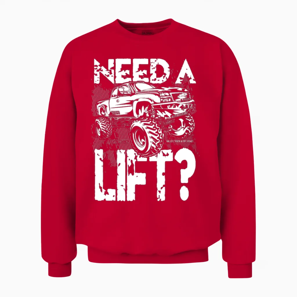 Truck Need a Lift Unisex Sweatshirt in Red