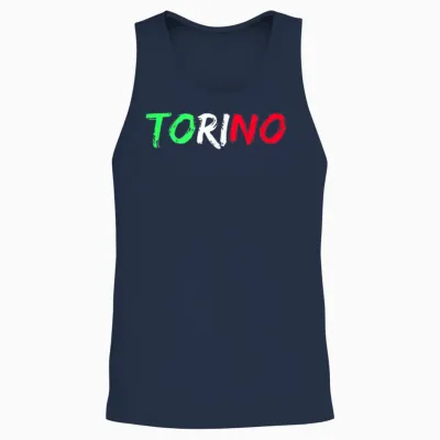 Drapeau De La Ville Italienne De Turin Unisex Tank Top - Navy