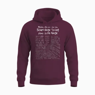 In Der Zwischenzeit Plans Schrödinger's Cat Her Revenge T-Shirt, Black Unisex Hoodie - Maroon