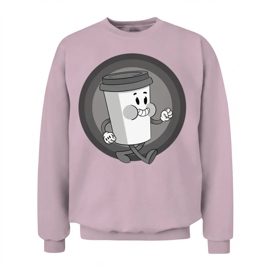 Retro Coffee Unisex Sweatshirt - Light Pink
