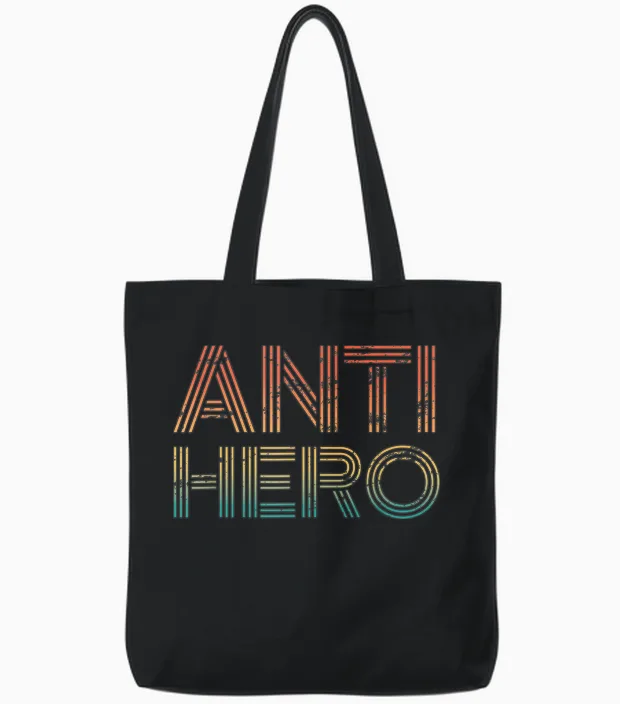 Retro Anti Hero - Vintage Tv Movie Lover Tote Bags in Black