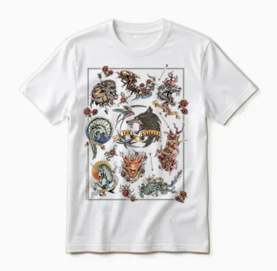 The Witcher Monster Tattoo Flash Officially Licensed Unisex T-Shirt - White