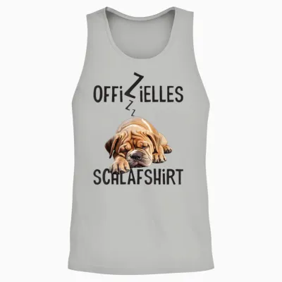 Englische Bulldogge Offizielles Schlafshirt Mit Hund Lustig Unisex Tank Top - Ash