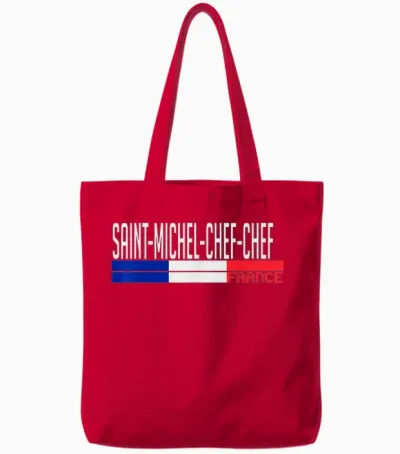 Saint-Michel-Chef-Chef France Drapeau France Fierté De La Ville Tote Bags - Red