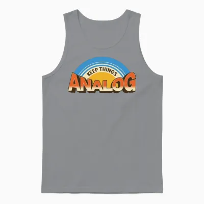 Keep Things Analog - Retro Vibes Unisex Tank Top - Sport Grey