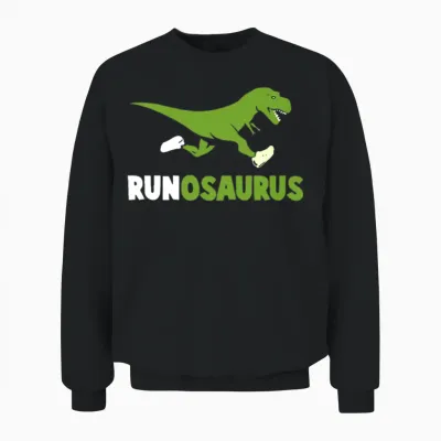 T Rex Running Motivation1 Unisex Sweatshirt - Black