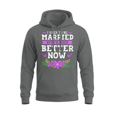 I Used to Be Married Funny Divorce Unisex Hoodie - Graphite Heather