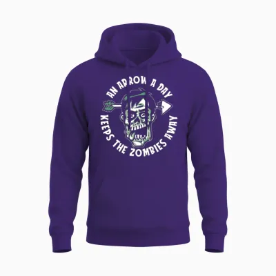 Zombie Funny Unisex Hoodie - Purple