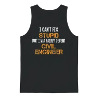 Civil Engineer, Civil Engineering Unisex Tank Top - Black – 1