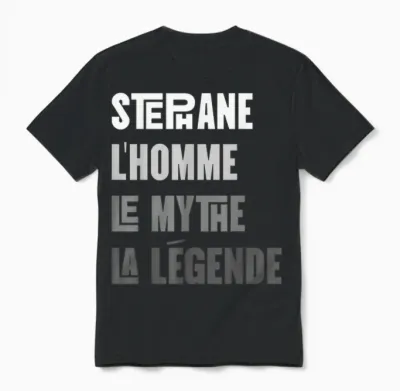 Stephane Man Myth Legend Gift Idea Stephane Unisex T-Shirt - Black