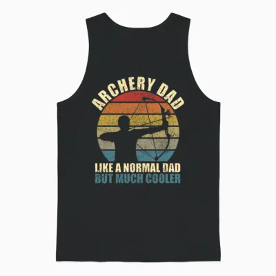 Archery Dad Retro Archer Unisex Tank Top - Black