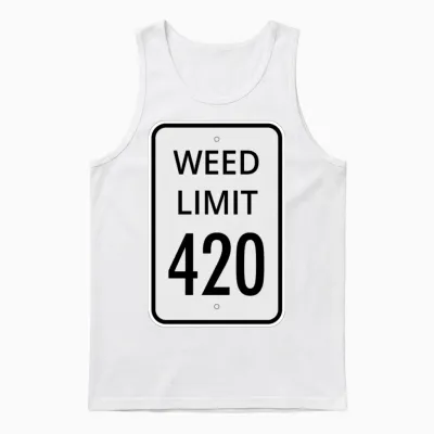 Weed Limit 420 Unisex Tank Top - White