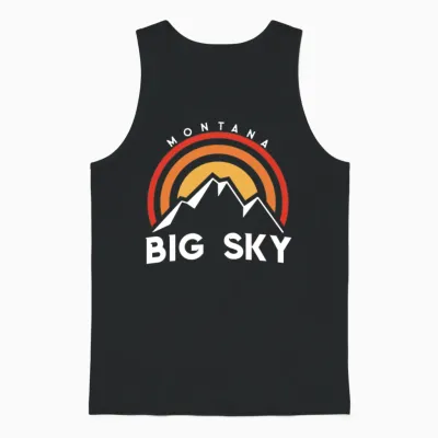 Big Sky Montana Retro Birthday Chirstmas Present Unisex Tank Top - Black