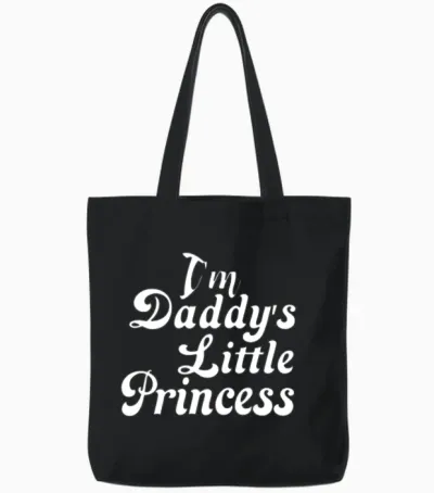I'm Daddy Little Princesses Tote Bags - Black
