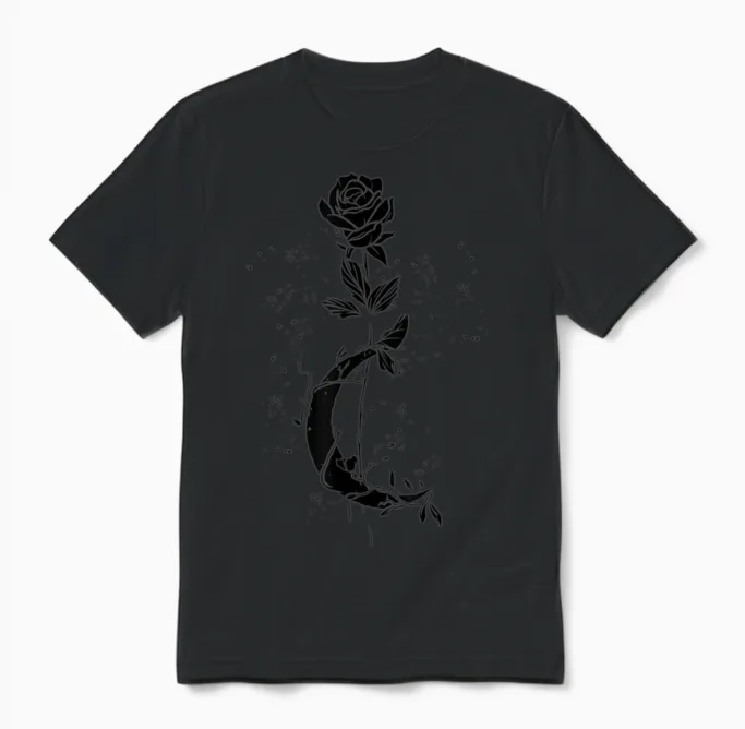 Boy Girl Aesthetic Grunge Clothing Unisex T-Shirt in Black