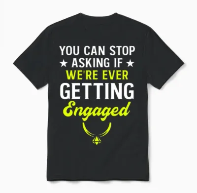 Funny Engagement Design Save the Date 0 Unisex T-Shirt - Black