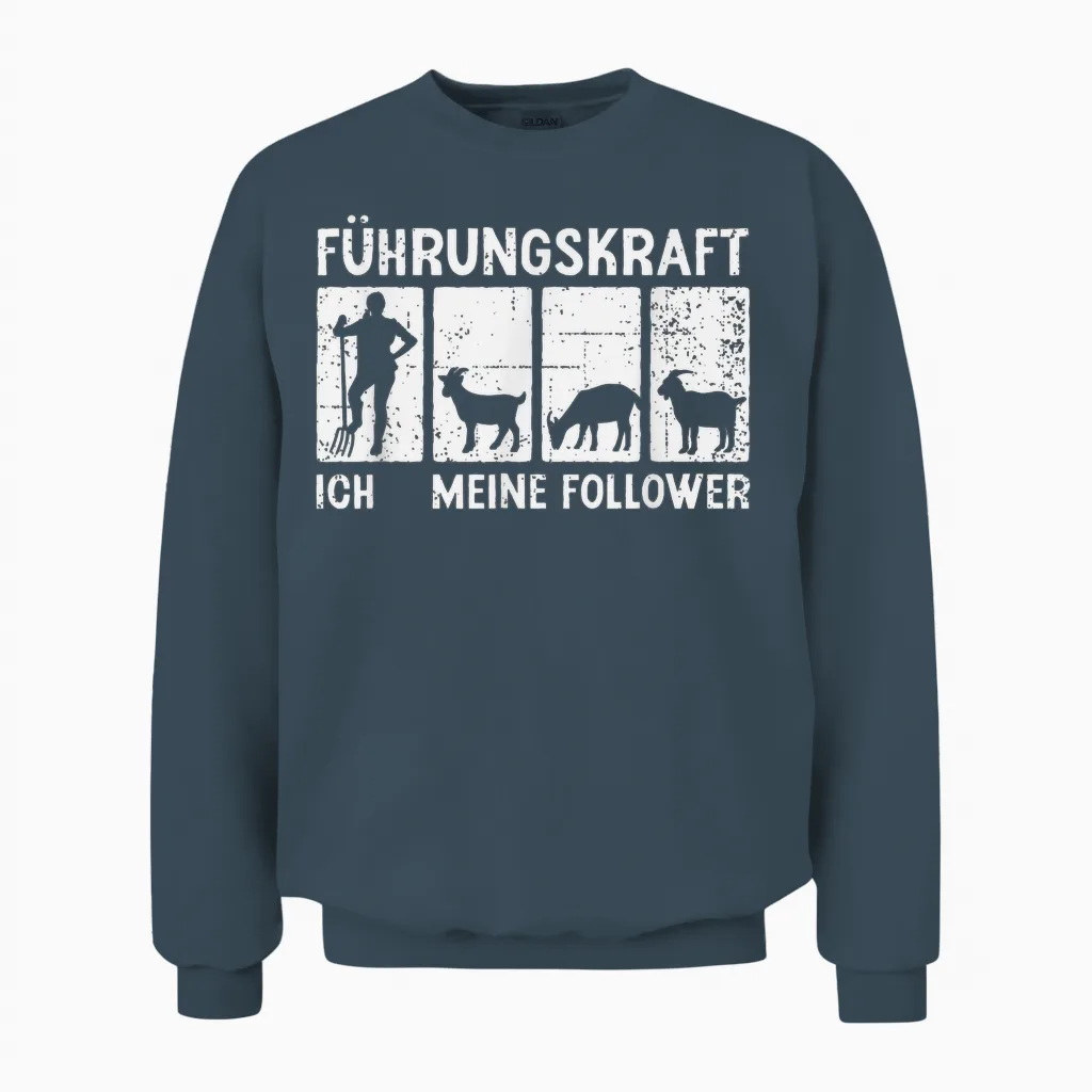 Ziege Führungskraft Ziegenbock Landwirtin Ziegen Unisex Sweatshirt in Dark Heather