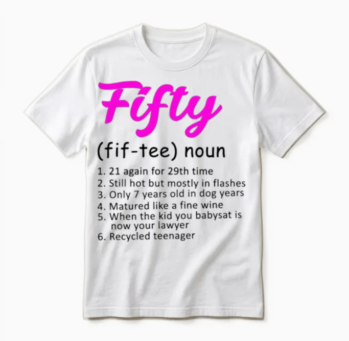 50th Birthday Unisex T-Shirt in White