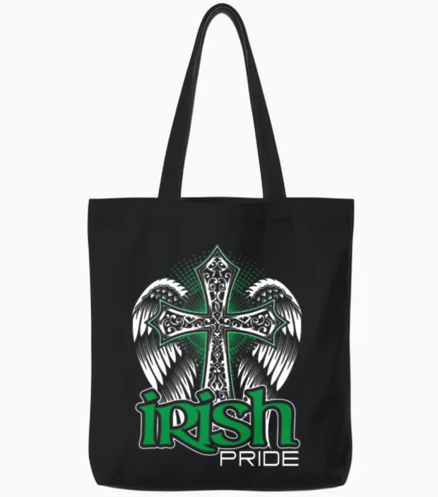 Irish Pride β Patricks Day Tote Bags in Black