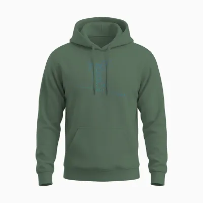 Ski Freestyle Children's Stunt Ski Boys Men Skier T-Shirt, Black Unisex Hoodie - Military Green