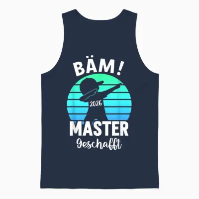 Bäm Master Geschafft 2026 Masterabschluss Unisex Tank Top - Navy