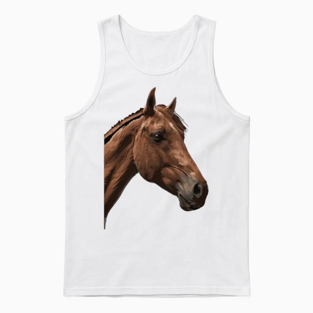 Horse - Lovers Unisex Tank Top in White