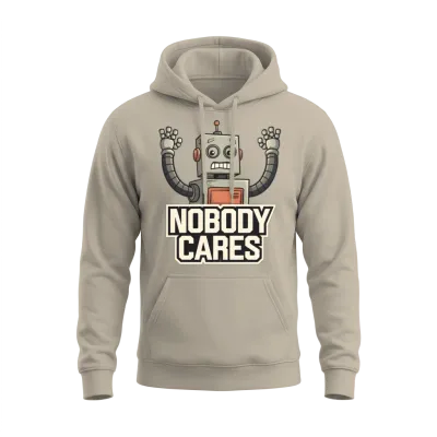 Quotes Nobody Cares Unisex Hoodie - Sand
