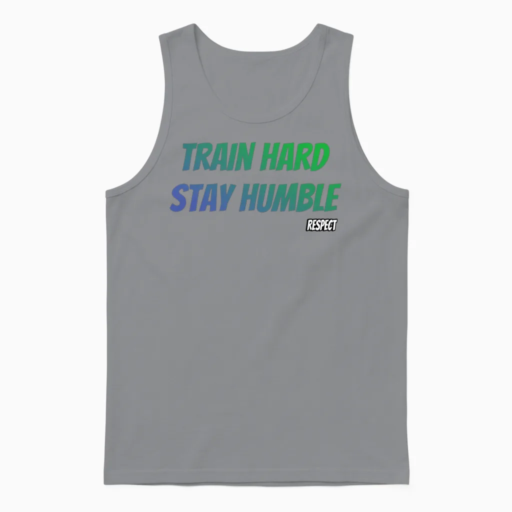 Train Hard Stay Humble Respect Unisex Tank Top in Sport Grey