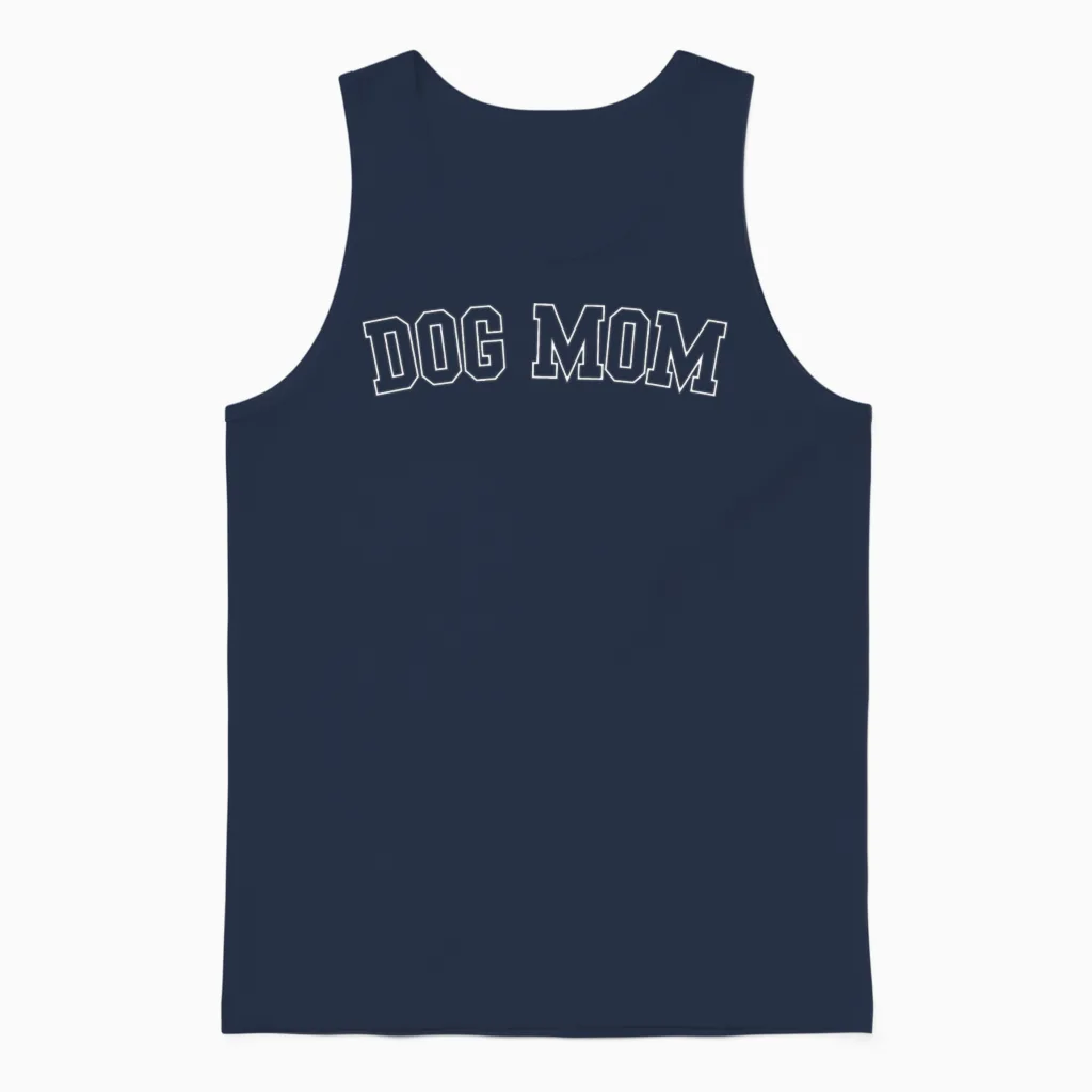 Dog Mom Unisex Tank Top in Navy