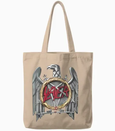 Slayer Band Novelty Holiday Gift Tote Bags - Natural