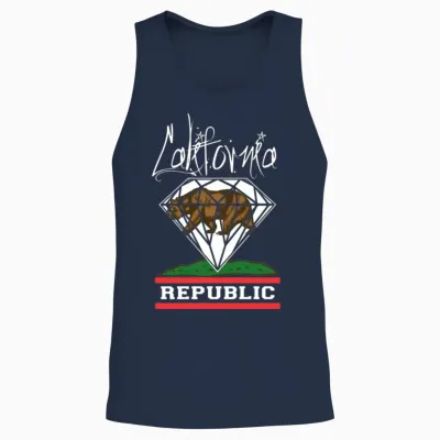 California Diamond Republic Unisex Tank Top - Navy